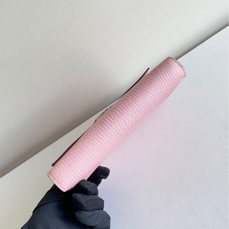 🌈Hermes💗Clic 16💗3Q櫻花粉銀扣💗98新🌈山羊皮🌟clic16🌟clic🌟hermeswallet🌟愛馬仕🌟-6