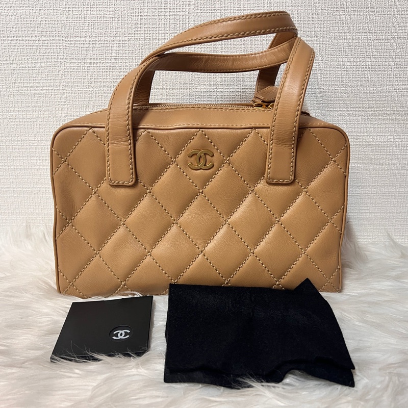 Chanel 奶茶色手提包-2