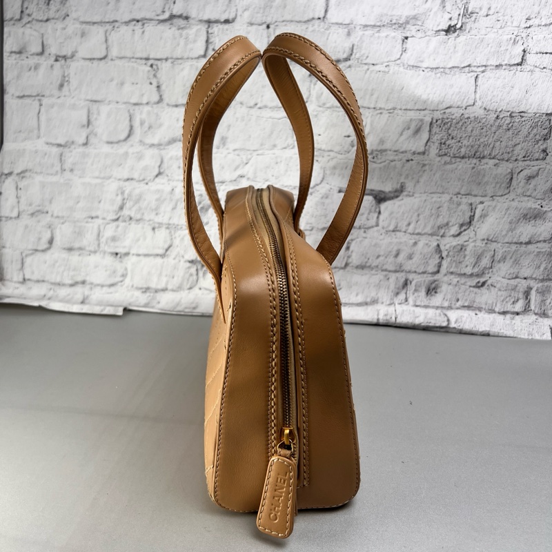 Chanel 奶茶色手提包-6