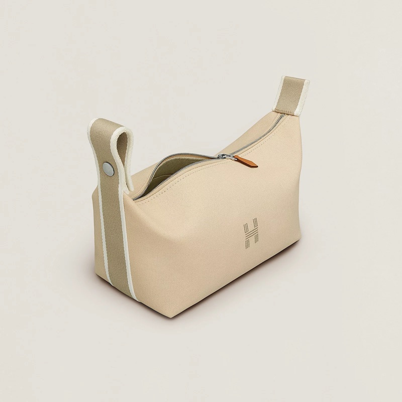 Hermès 97/98新 閒置小號 自然色（米色）收納包/便當盒-2