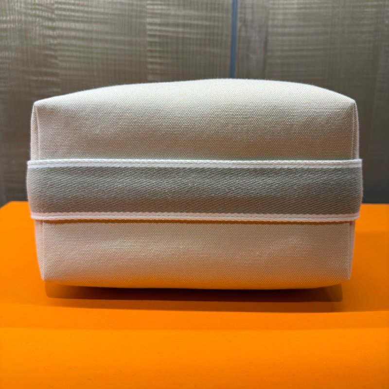 Hermès 97/98新 閒置小號 自然色（米色）收納包/便當盒-18