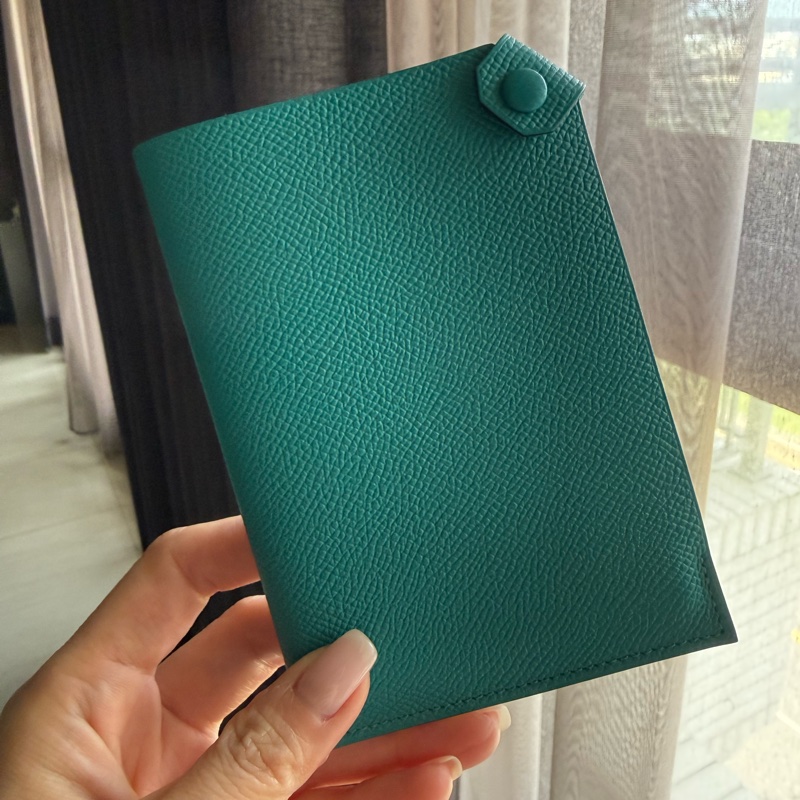 Hermes 97.98新護照夾 似孔雀綠-0