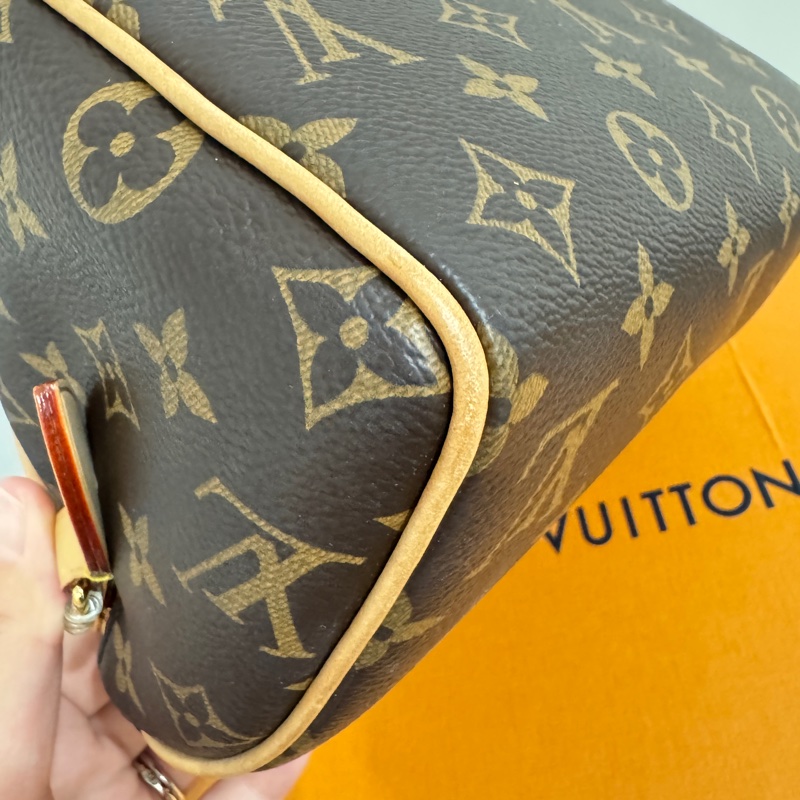 Louis Vuitton Speedy 20 芯片款💗原廠奶茶色背帶(盒裝完整）-6