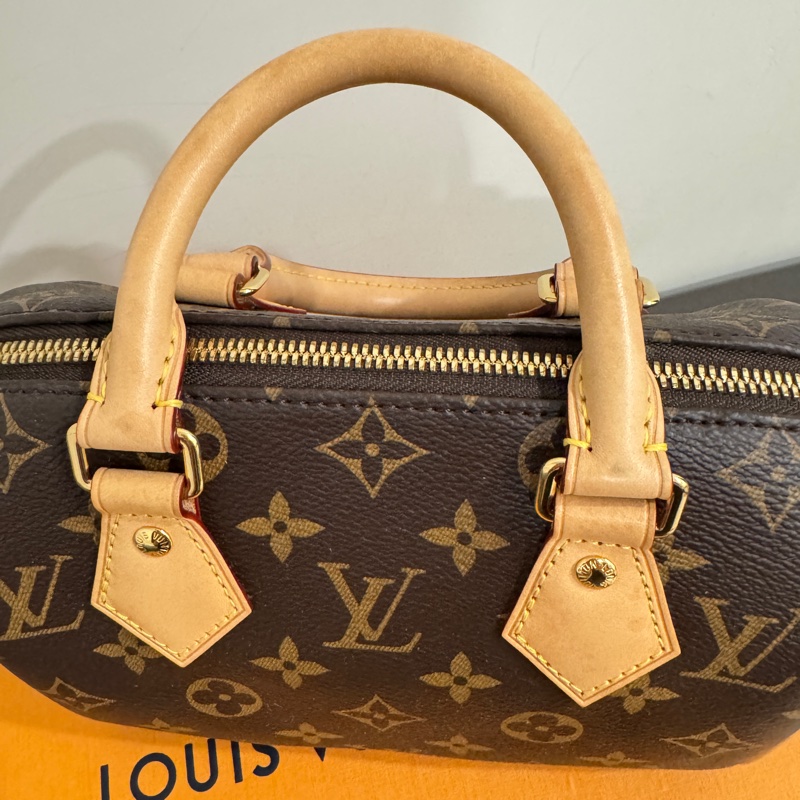 Louis Vuitton Speedy 20 芯片款💗原廠奶茶色背帶(盒裝完整）-20