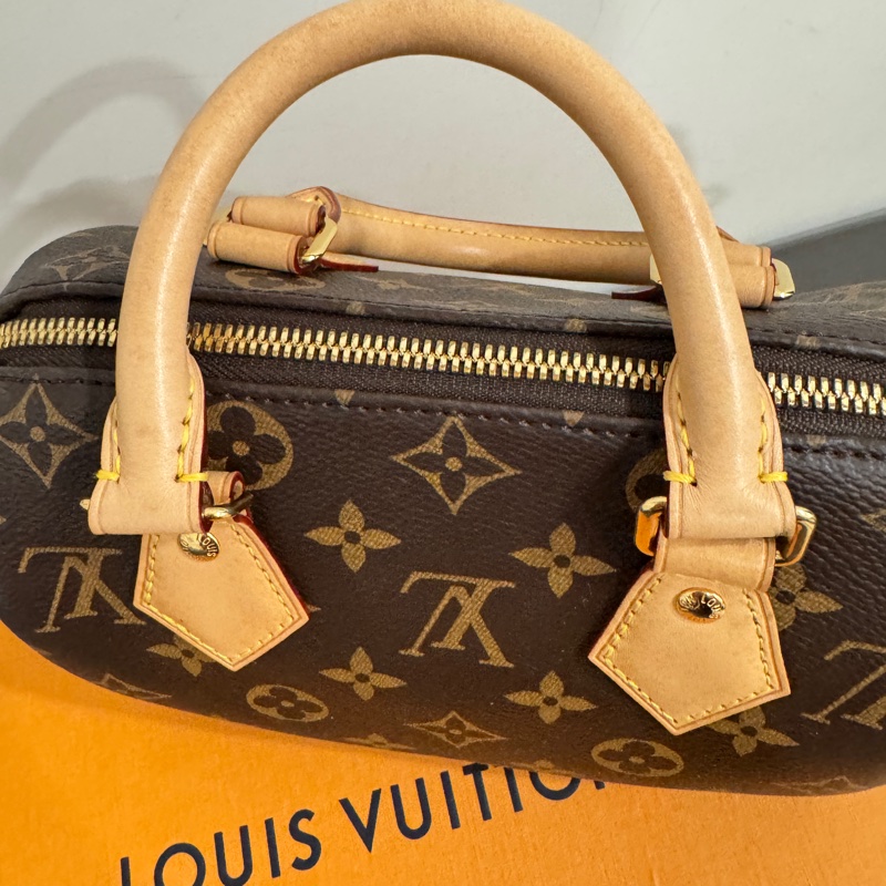 Louis Vuitton Speedy 20 芯片款💗原廠奶茶色背帶(盒裝完整）-21