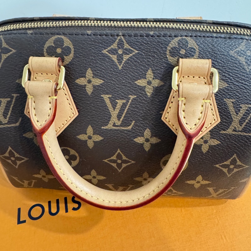 Louis Vuitton Speedy 20 芯片款💗原廠奶茶色背帶(盒裝完整）-23