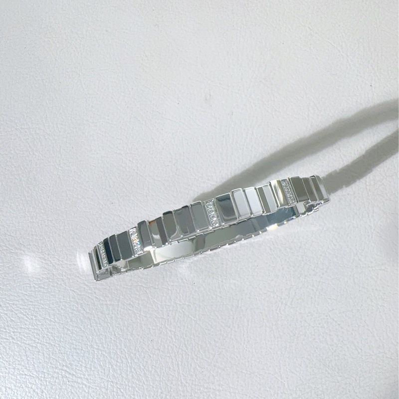 Dior迪奧 18K白金 GEM系列不規則鑽石手鐲，14.5碼-6