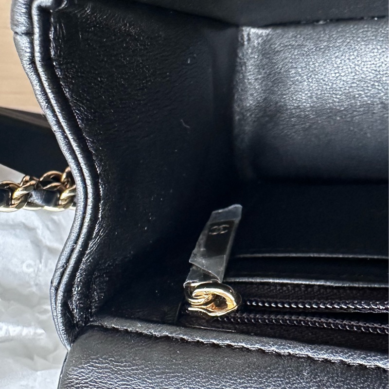 香奈兒cf20 handle cf mini 黑金 淡金扣-21