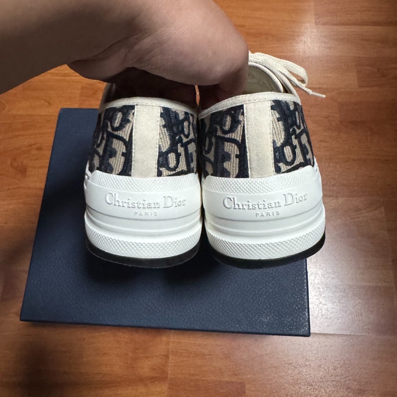Dior新款厚底鞋迪奧刺繡印花Walk'n'Oblique米色 37碼-5