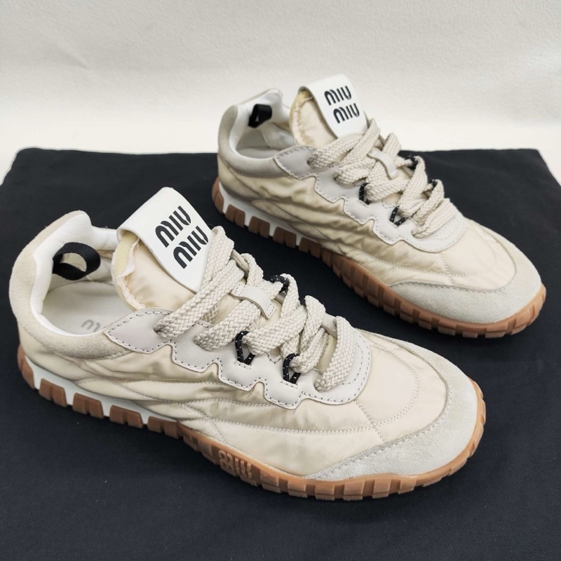 MIU MIU繆繆 Tyre 絨面革 德訓鞋 新款餅乾鞋 38碼-2