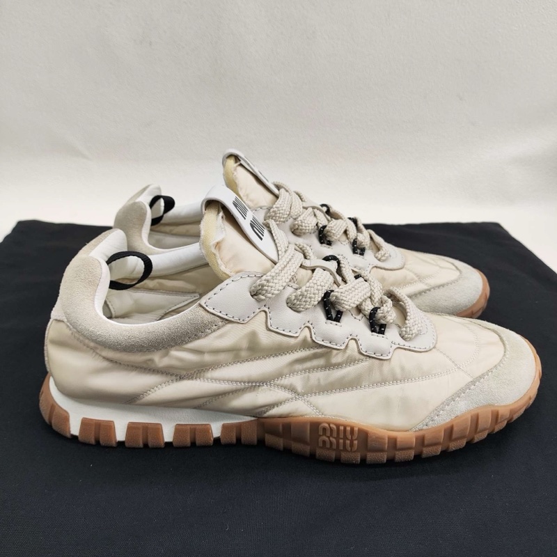 MIU MIU繆繆 Tyre 絨面革 德訓鞋 新款餅乾鞋 38碼-3