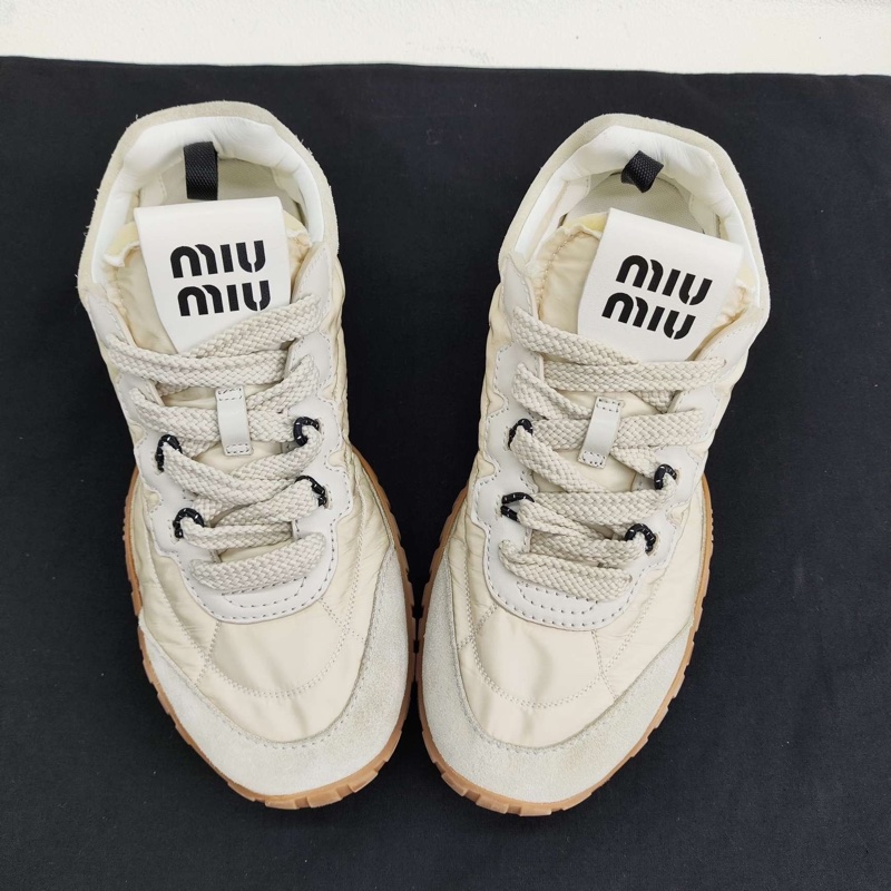 MIU MIU繆繆 Tyre 絨面革 德訓鞋 新款餅乾鞋 38碼-8
