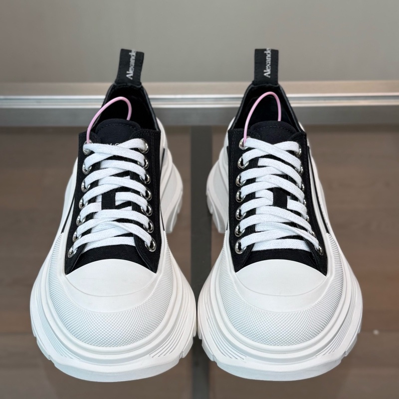 99新麥昆/Alexander McQueen 黑白帆布馬丁靴 尺碼/36 🈚附件-1