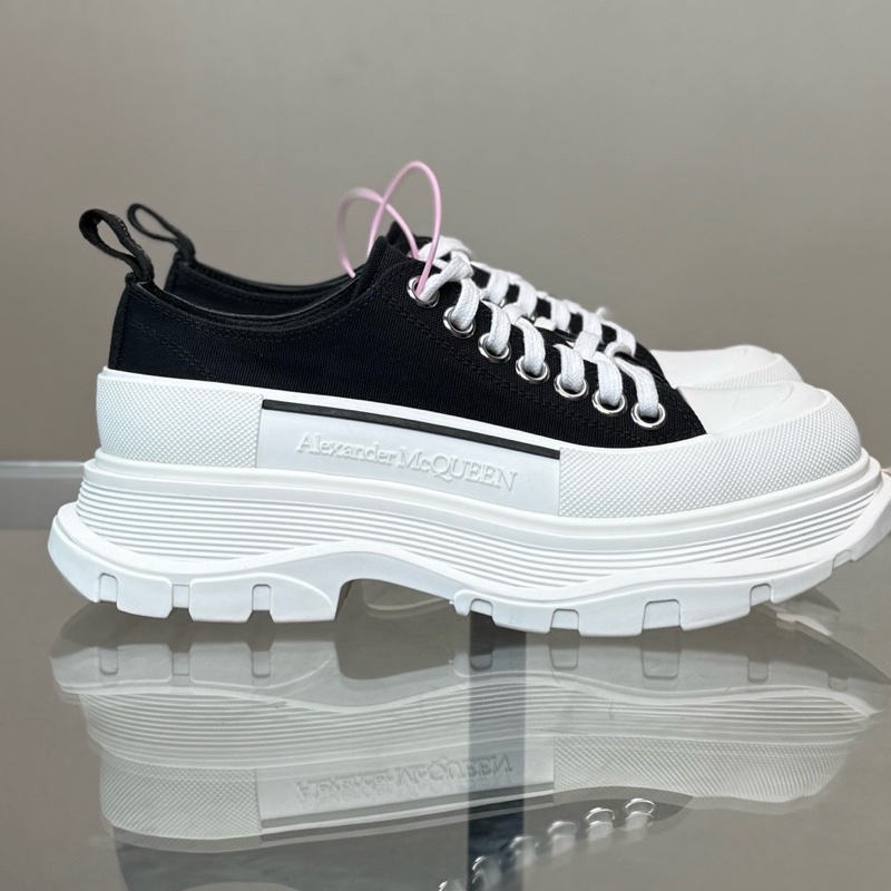 99新麥昆/Alexander McQueen 黑白帆布馬丁靴 尺碼/36 🈚附件-2