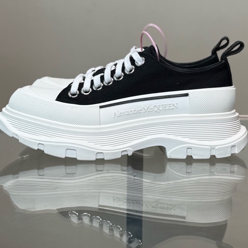 99新麥昆/Alexander McQueen 黑白帆布馬丁靴 尺碼/36 🈚附件-4