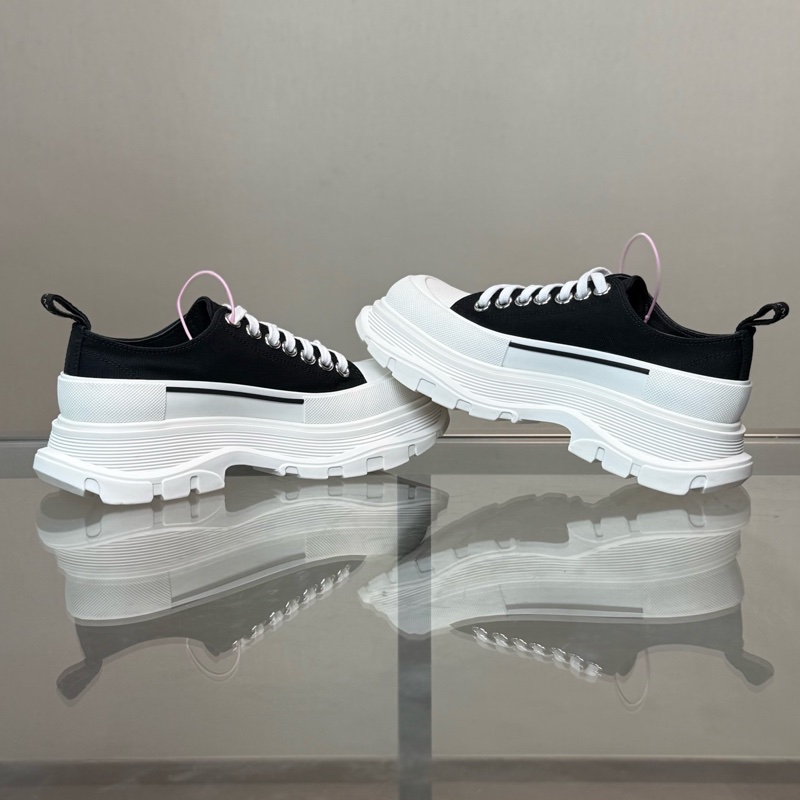 99新麥昆/Alexander McQueen 黑白帆布馬丁靴 尺碼/36 🈚附件-5