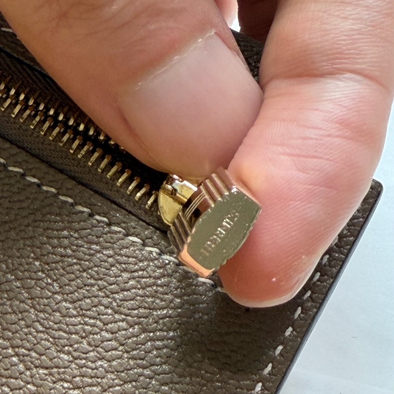 Hermes kelly pocket 大象灰 卡夾零錢包羊皮-5