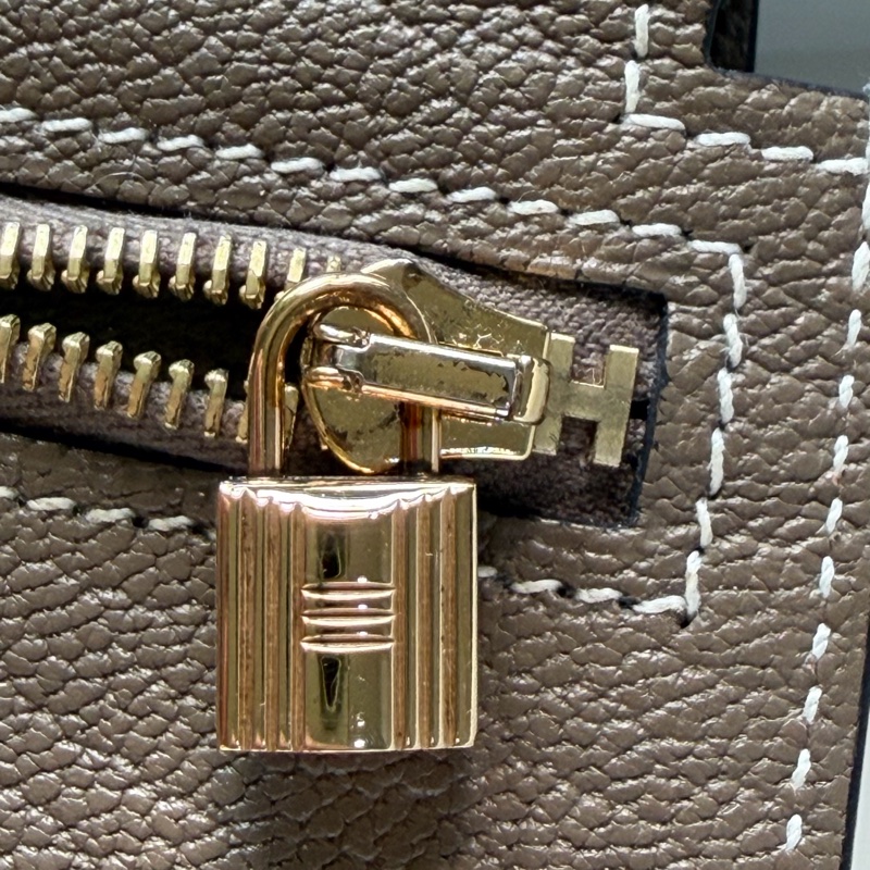 Hermes kelly pocket 大象灰 卡夾零錢包羊皮-9