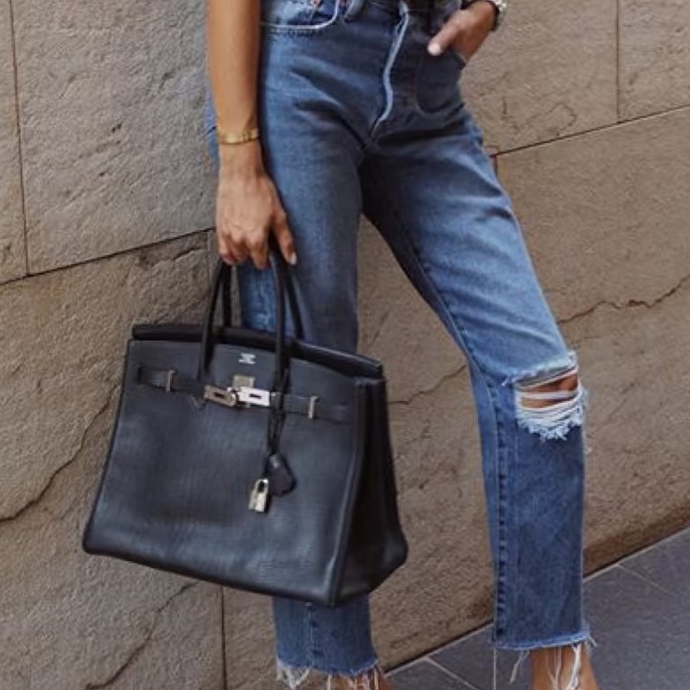 🧥HERMES愛馬仕BirKin35黑銀Togo皮機場包附鎖具💎-9