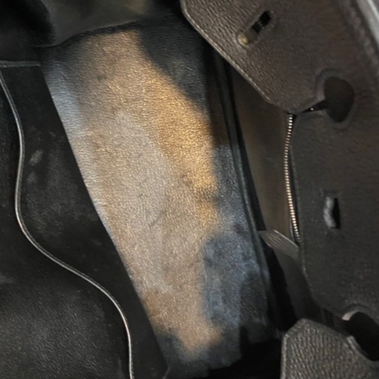 🧥HERMES愛馬仕BirKin35黑銀Togo皮機場包附鎖具💎-19