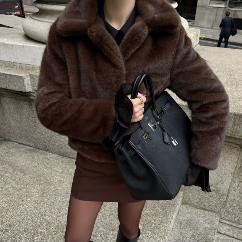 🧥HERMES愛馬仕BirKin35黑銀Togo皮機場包附鎖具💎-27