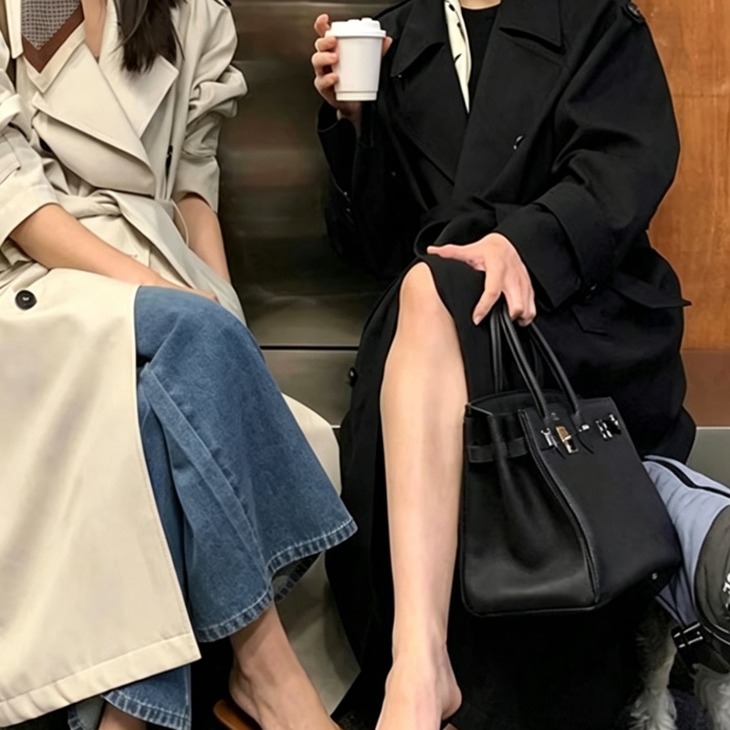 🧥HERMES愛馬仕BirKin35黑銀Togo皮機場包附鎖具💎-32