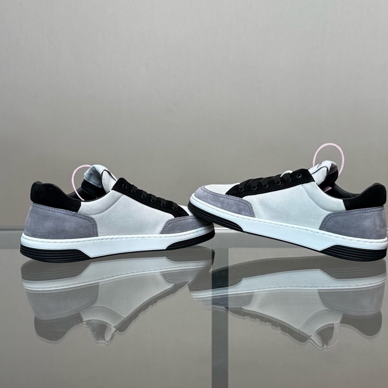 99新 Chanel/香奈兒 24S 黑白灰拼色麂皮運動鞋 尺碼/36 碼-5