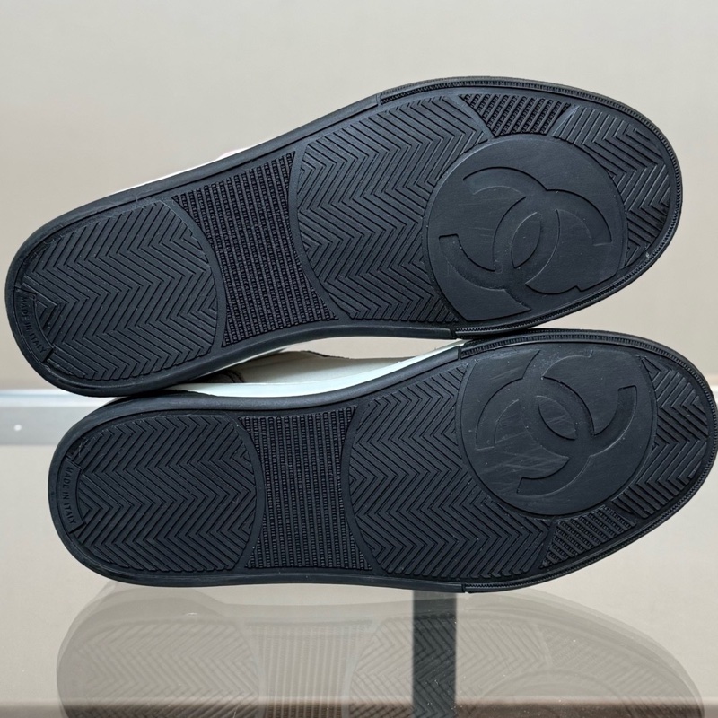 99新 Chanel/香奈兒 24S 黑白灰拼色麂皮運動鞋 尺碼/36 碼-8