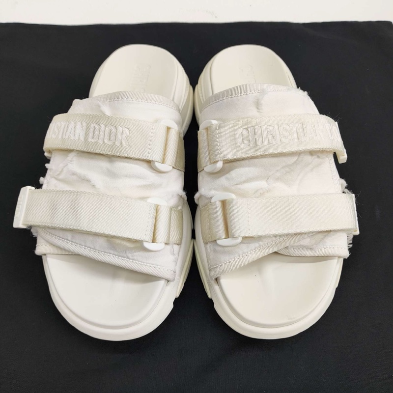 DIOR迪奧 D-Wander 靜音 一字拖鞋女款 白色  39碼-1