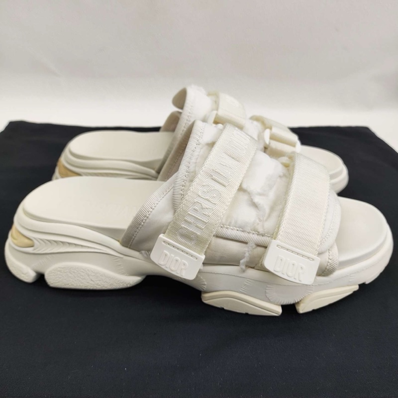 DIOR迪奧 D-Wander 靜音 一字拖鞋女款 白色  39碼-3