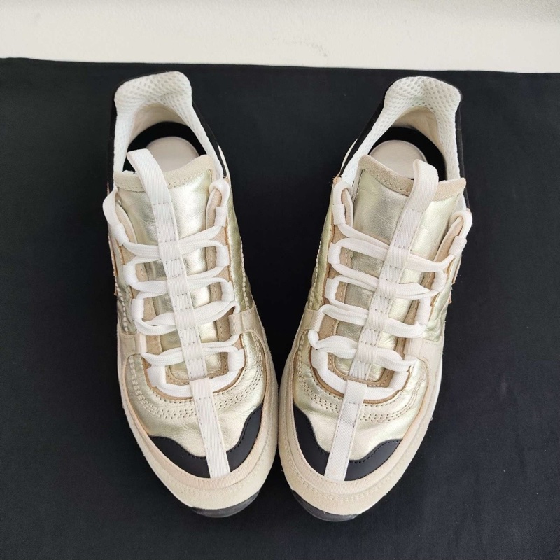 CHANEL香奈兒 25A 小牛皮女款淺金色白銀色  37碼-6