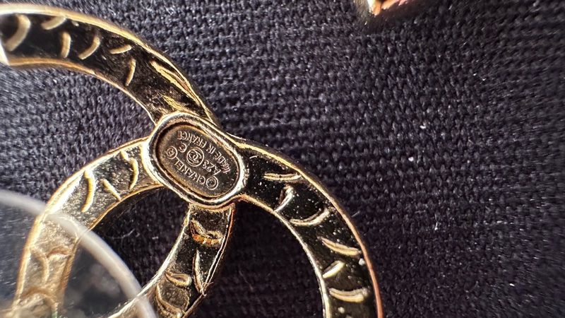 香奈兒 經典雙C水鑽耳環-14