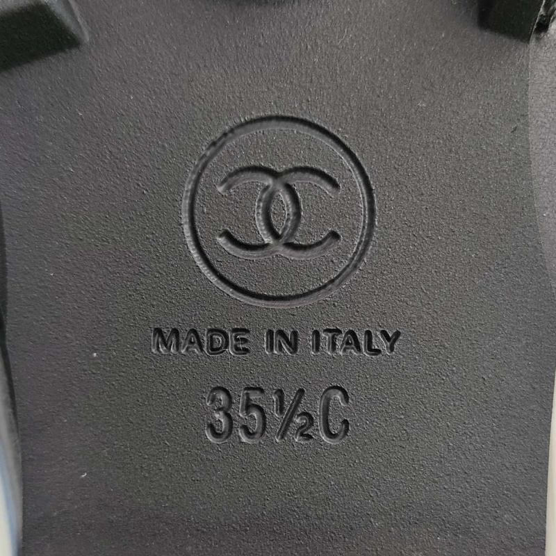 CHANEL香奈兒 漆皮 珍珠Logo 樂福鞋 女款 35.5碼-5