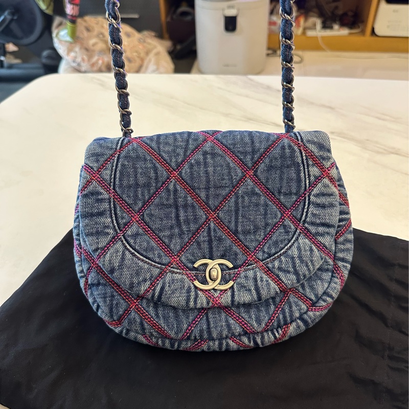 Chanel 牛仔馬鞍包-0