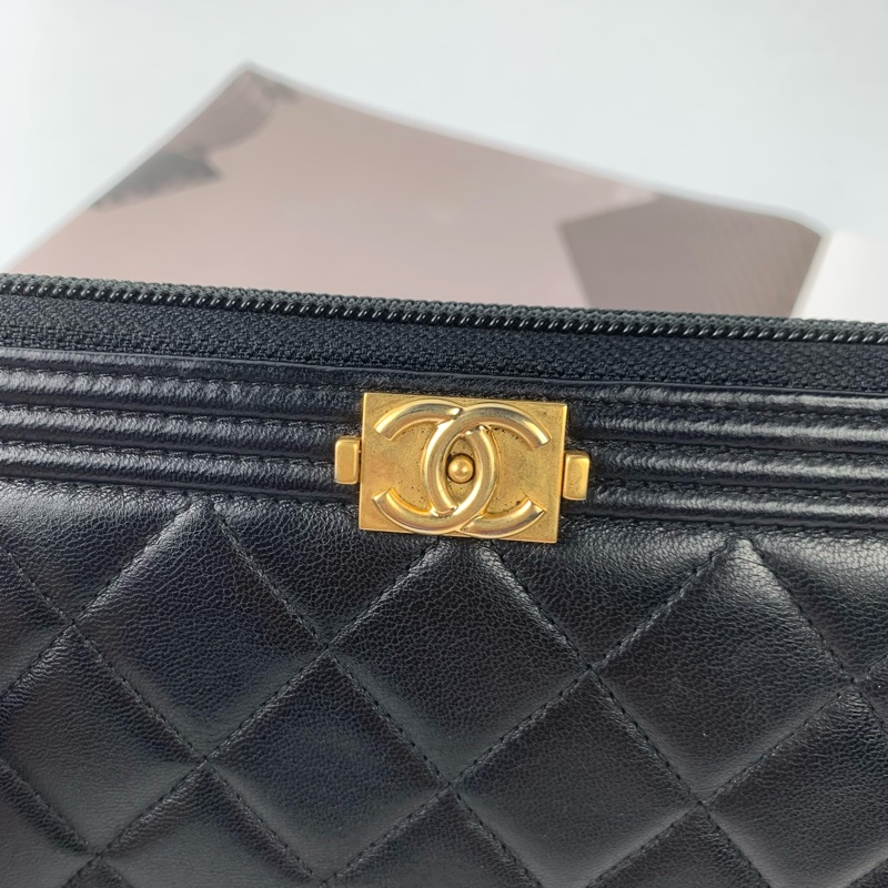Chanel boy羊皮長夾-6