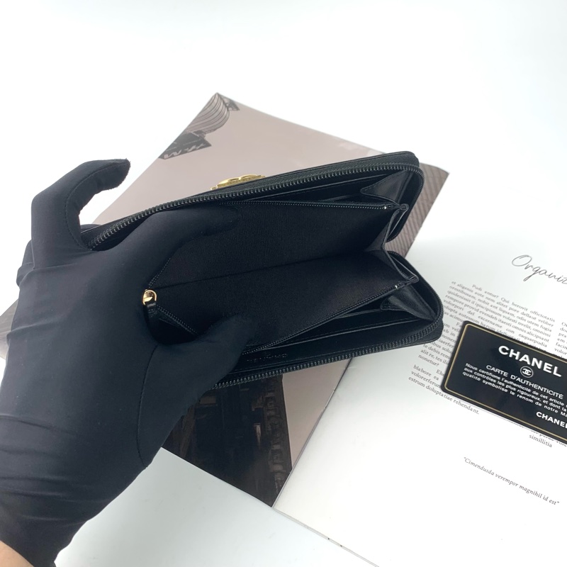 Chanel boy羊皮長夾-8