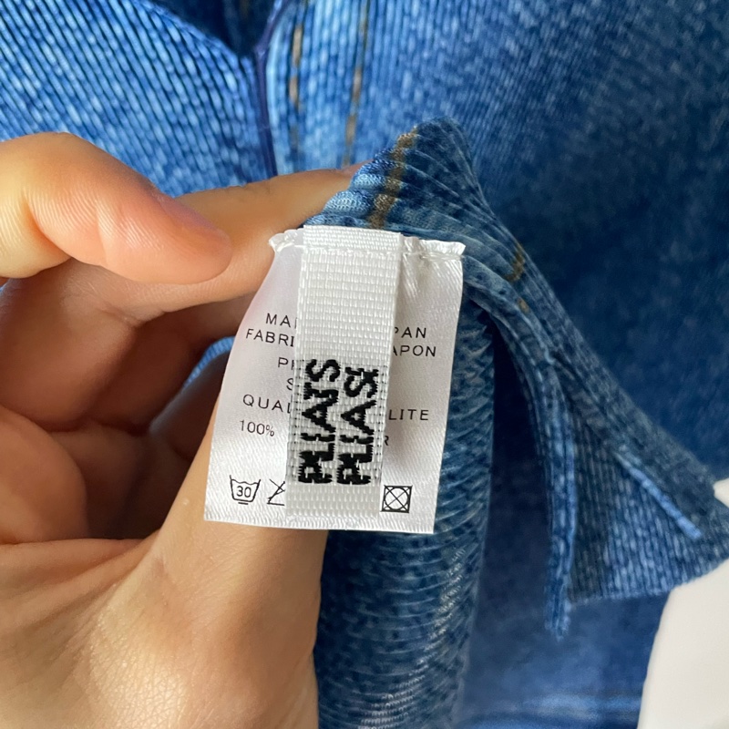 ▪️富貴選物FUGUEI▪️PP 三宅一生 藍色  丹寧印刷短袖上衣-6