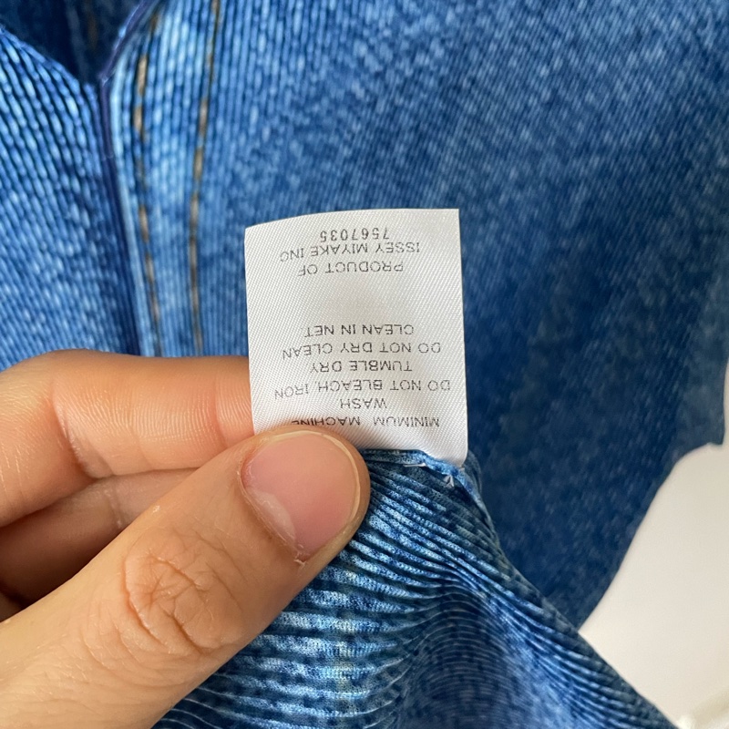 ▪️富貴選物FUGUEI▪️PP 三宅一生 藍色  丹寧印刷短袖上衣-8