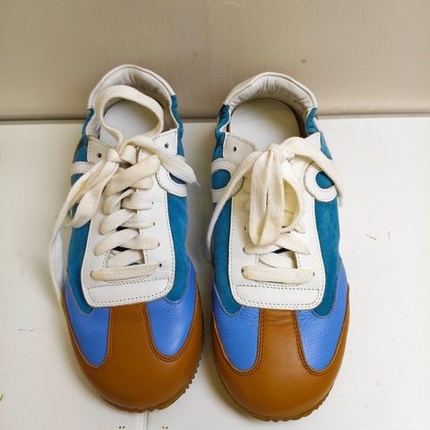 loewe/羅意威 麂皮阿甘休閒運動鞋 藍色 37碼  🈚附件