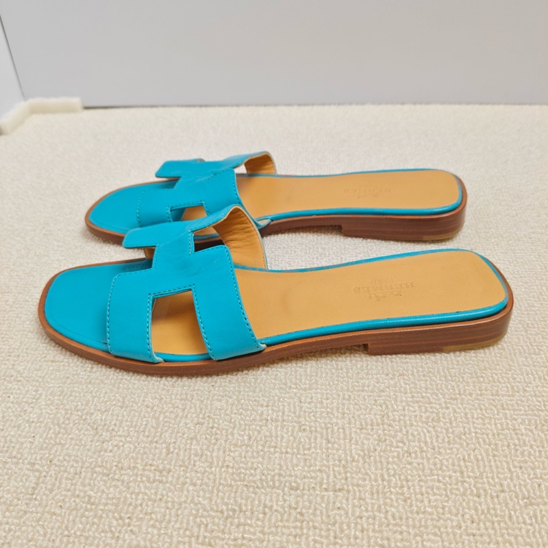 全網最便 Hermes/愛馬仕 藍色H拖鞋，36碼 🈚附件-1