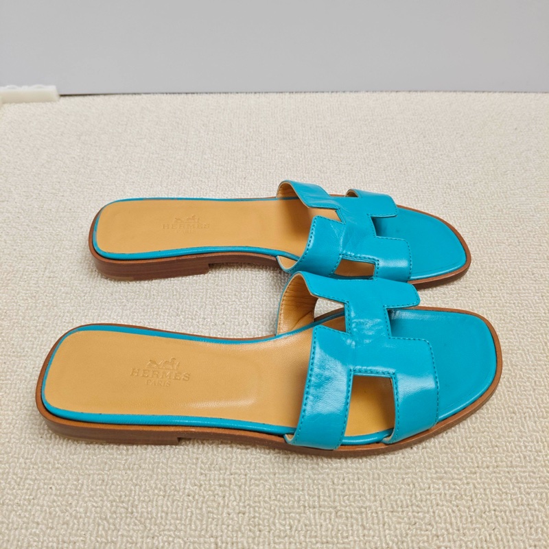 全網最便 Hermes/愛馬仕 藍色H拖鞋，36碼 🈚附件-2
