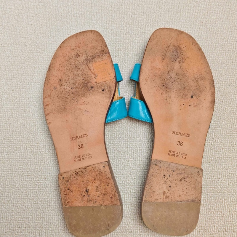 全網最便 Hermes/愛馬仕 藍色H拖鞋，36碼 🈚附件-6