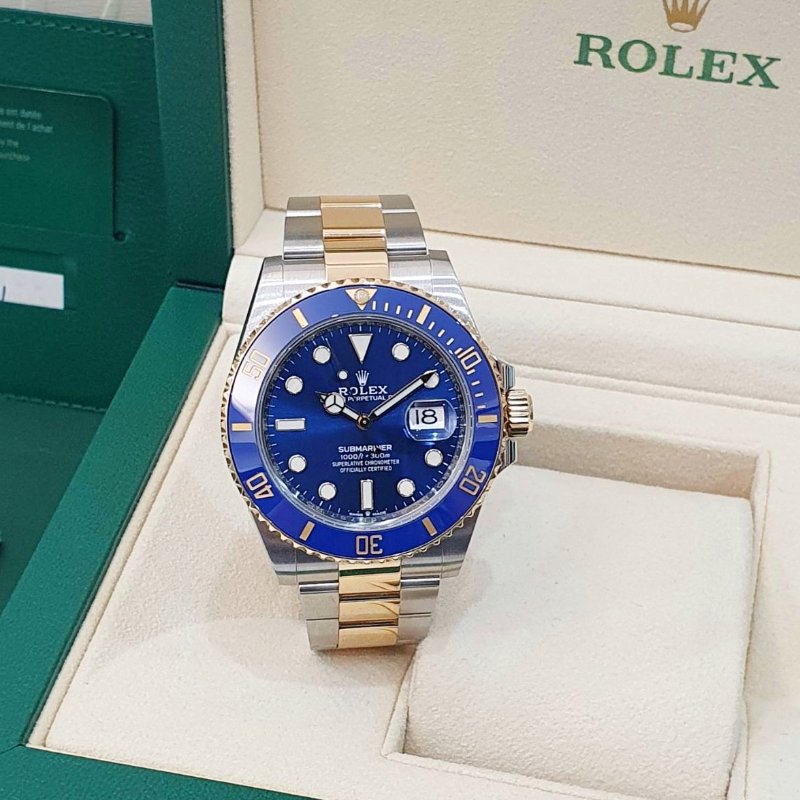 ROLEX勞力士126613LB Submariner潛航者 2021/01 熱銷新款 潛水錶 半金藍水鬼 錶徑41mm 自動上鍊 大眾名錶G252-3