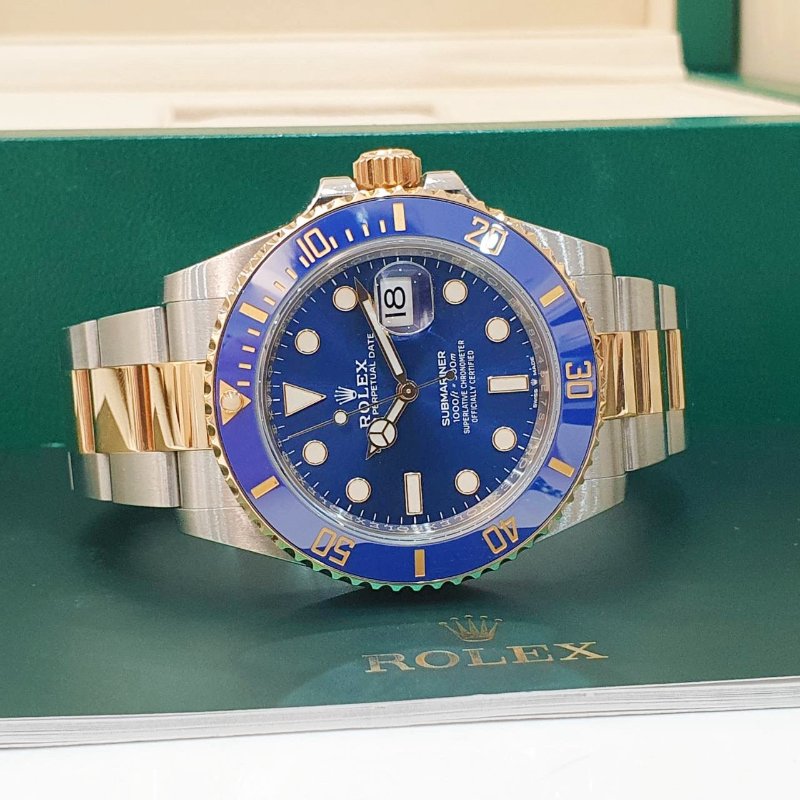 ROLEX勞力士126613LB Submariner潛航者 2021/01 熱銷新款 潛水錶 半金藍水鬼 錶徑41mm 自動上鍊 大眾名錶G252-4