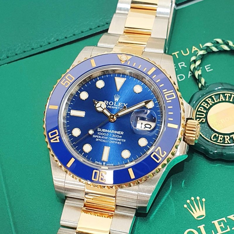 ROLEX勞力士126613LB Submariner潛航者 2021/01 熱銷新款 潛水錶 半金藍水鬼 錶徑41mm 自動上鍊 大眾名錶G252-8