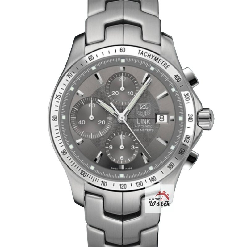 TAG Heuer泰格豪雅 林肯系列CJF2115.BA0594 2022/01卡 計時碼錶 灰色面盤 底蓋裸空 錶徑42mm 大眾名錶B1271-0