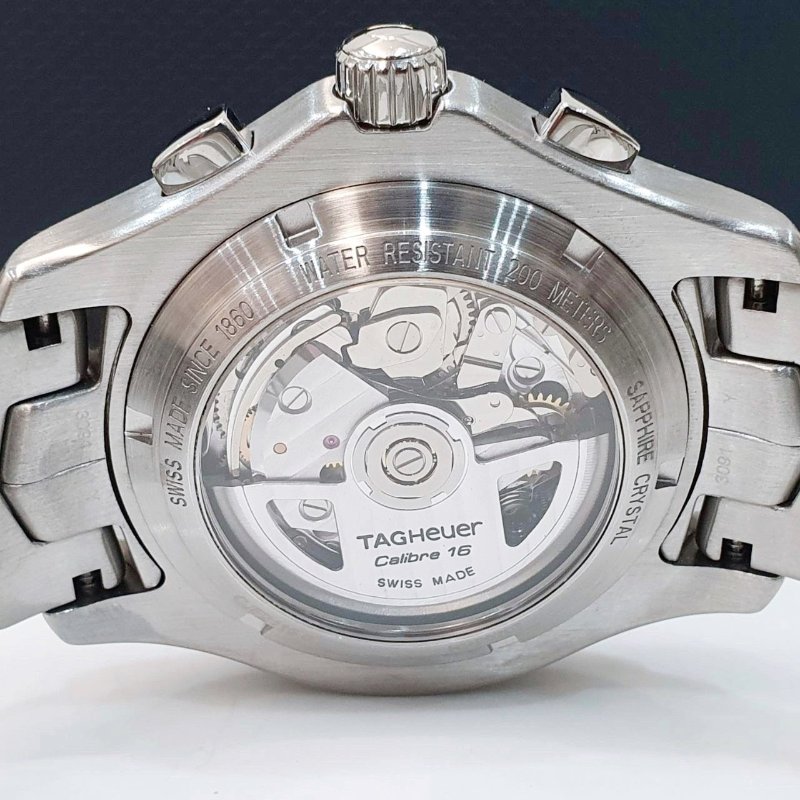 TAG Heuer泰格豪雅 林肯系列CJF2115.BA0594 2022/01卡 計時碼錶 灰色面盤 底蓋裸空 錶徑42mm 大眾名錶B1271-6