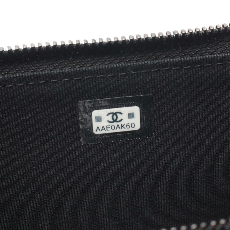 香奈兒 (CHANEL) 絎縫羊皮零錢包 黑色 二手 女士-4