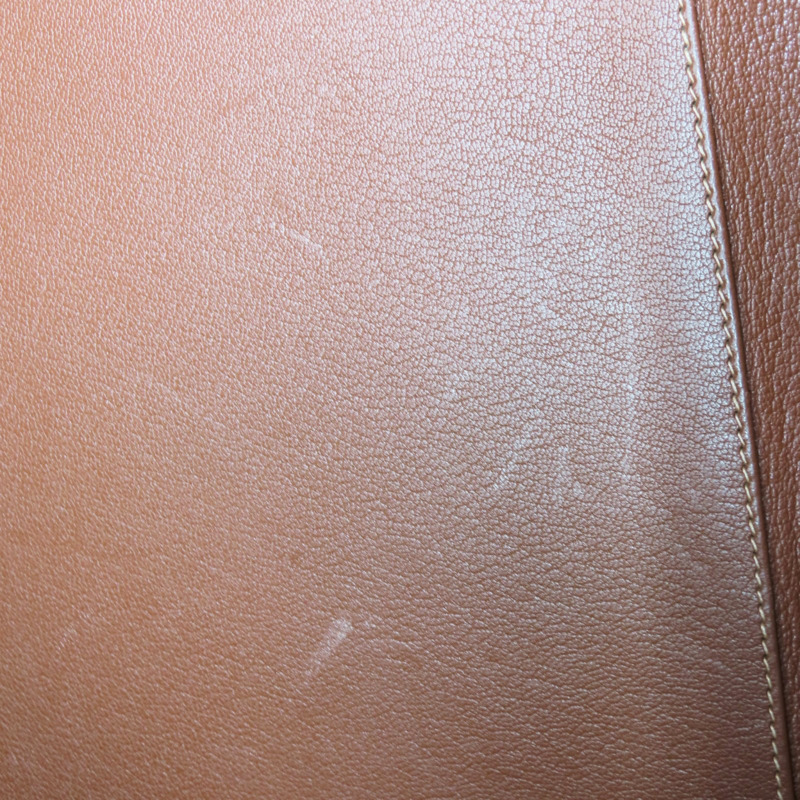 米色帆布 棕色皮革 Kelly 50 凱莉包 手提包 口G刻 金釦 (無鎖頭/背帶)【HERMES 愛馬仕】-14