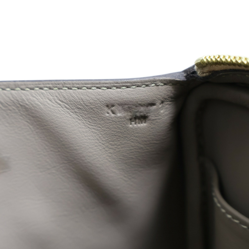 風衣灰 Clemence牛皮 Mini Lindy 肩背包 K刻 金釦【HERMES 愛馬仕】 H079086CC-6